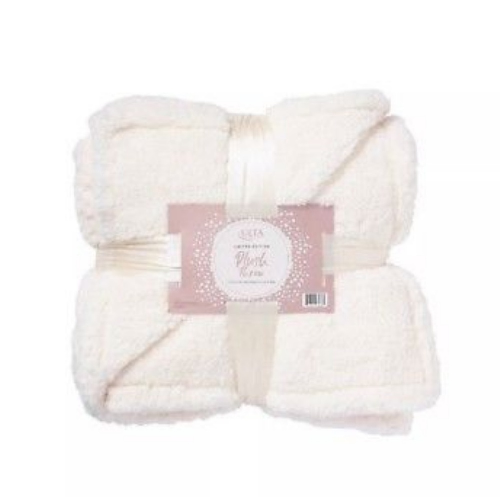 Ulta Plush Throw Blanket Cream